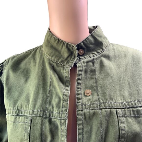 Universal Thread Green Utility Adjustable Collar Button-Up Jacket Size Medium - Picture 2 of 15